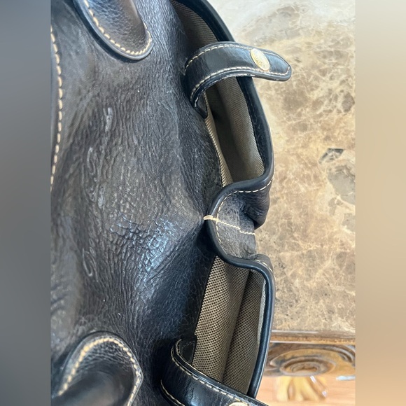 Vintage Rare Dooney & Bourke  purse Satchel Black  Florentine Leather - Picture 12 of 13